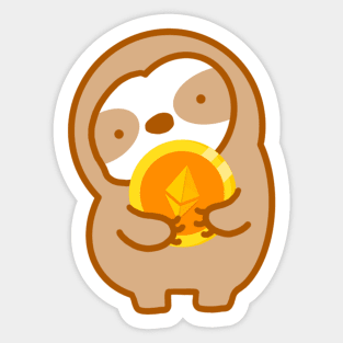 Cute ETH Cryptocurrency Sloth Sticker